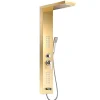 Saniverre Colonne de douche hydromassante LULY 4 jets + 1 robinet Or -* Colonne De Douche Hydromassante