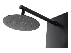 Vente-unique Colonne de douche hydromassante noire - 130 x 20 cm - JUBIDA