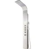 Vente-unique Colonne de douche hydromassante thermostatique à leds - 20 x 165cm - Argent - FELICITA