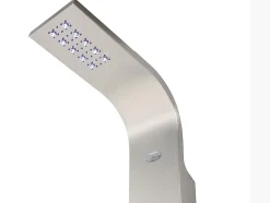Vente-unique Colonne de douche hydromassante thermostatique à leds - 20 x 165cm - Argent - FELICITA