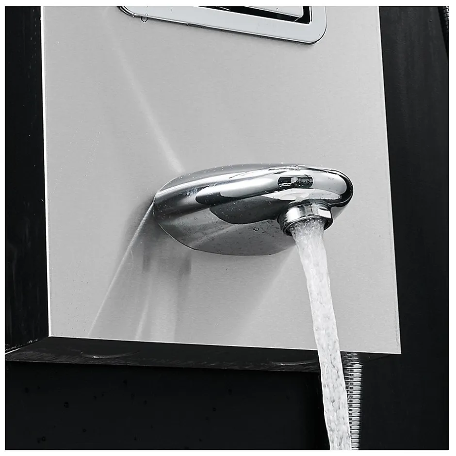 Saniverre Colonne de douche hydromassante LULY 4 jets + 1 robinet Gris -