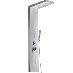 Saniverre Colonne de douche hydromassante ZENY 3 jets Gris / Argent -* Colonne De Douche Hydromassante