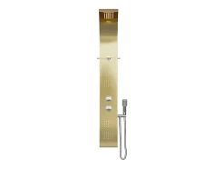 Vente-unique Colonne de douche hydromassante thermostatique - Dorée - 45 x 150 cm - JOSTA* Colonne De Douche Thermostatique