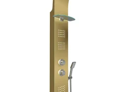 Vente-unique Colonne de douche hydromassante thermostatique - Dorée - 45 x 150 cm - JOSTA* Colonne De Douche Thermostatique