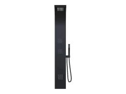 Vente-unique Colonne de douche hydromassante - Noir - 20 x 150 cm - TYRA