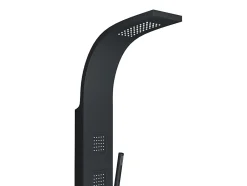 Vente-unique Colonne de douche hydromassante - Noir - 20 x 150 cm - TYRA