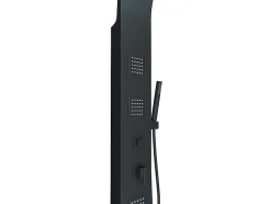 Vente-unique Colonne de douche hydromassante - Noir - 20 x 150 cm - TYRA