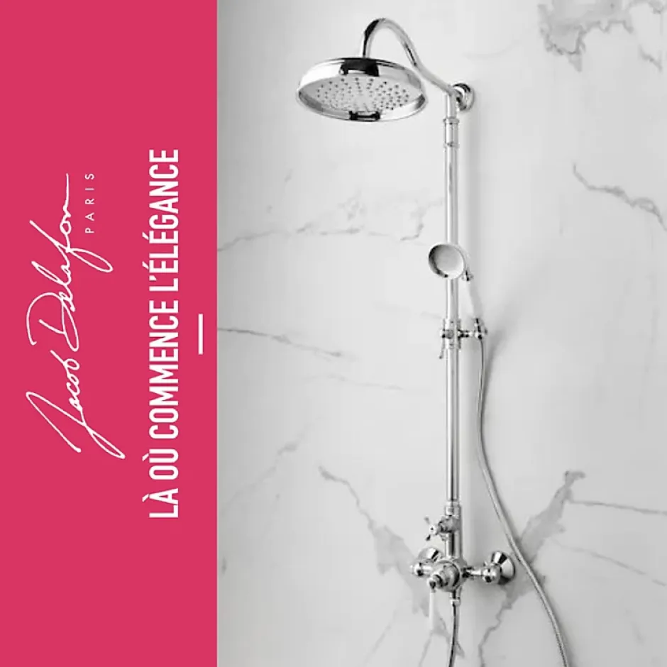 Jacob Delafon Colonne de douche Cléo 1889 chromé* Colonne De Douche Mécanique