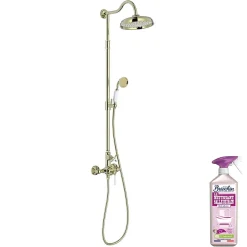 Jacob Delafon Colonne de douche Cléo 1889 Or beige + nettoyant Briochin