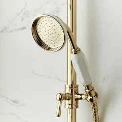 Jacob Delafon Colonne de douche Cléo 1889 Or beige + nettoyant Briochin