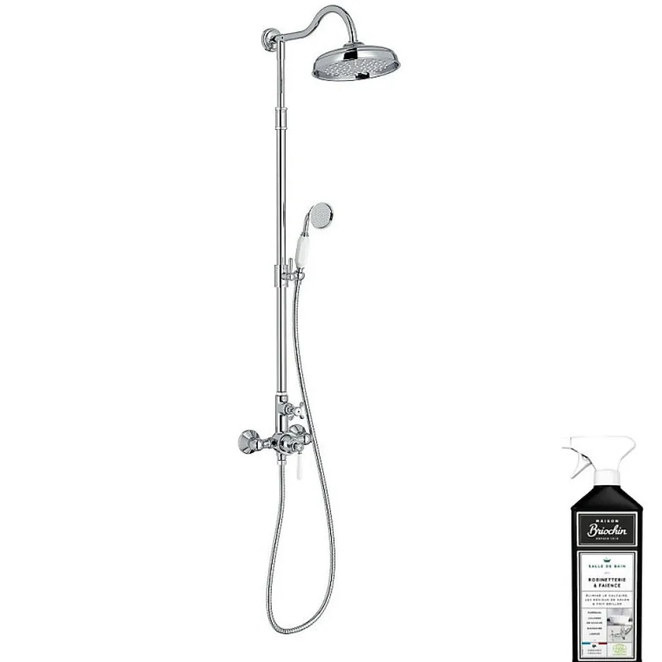 Jacob Delafon Colonne de douche Cléo 1889 Chrome + nettoyant Briochin