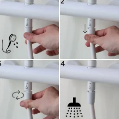 Essebagno Colonne de douche mécanique façon inox Luisa