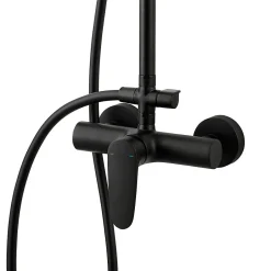 GoodHome Colonne de douche mécanique noire Cavally* Colonne De Douche Mécanique