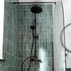 GoodHome Colonne de douche mécanique noire Cavally* Colonne De Douche Mécanique