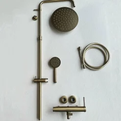 Essebagno Colonne de douche mécanique or brossé 250 Lollipop II* Colonne De Douche Mécanique