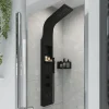 GoodHome Colonne de douche mécanique hydromassante, noir mat, Layra* Colonne De Douche Hydromassante