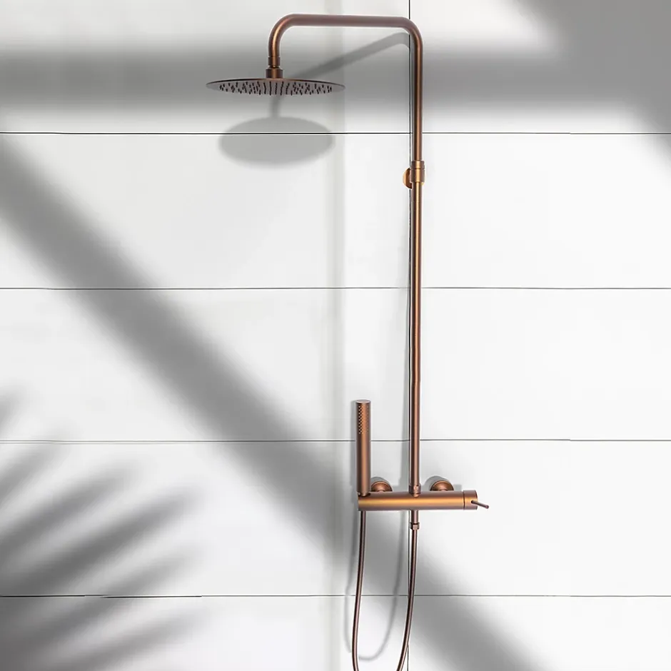 Essebagno Colonne de douche mécanique, cuivré, Luisa 250