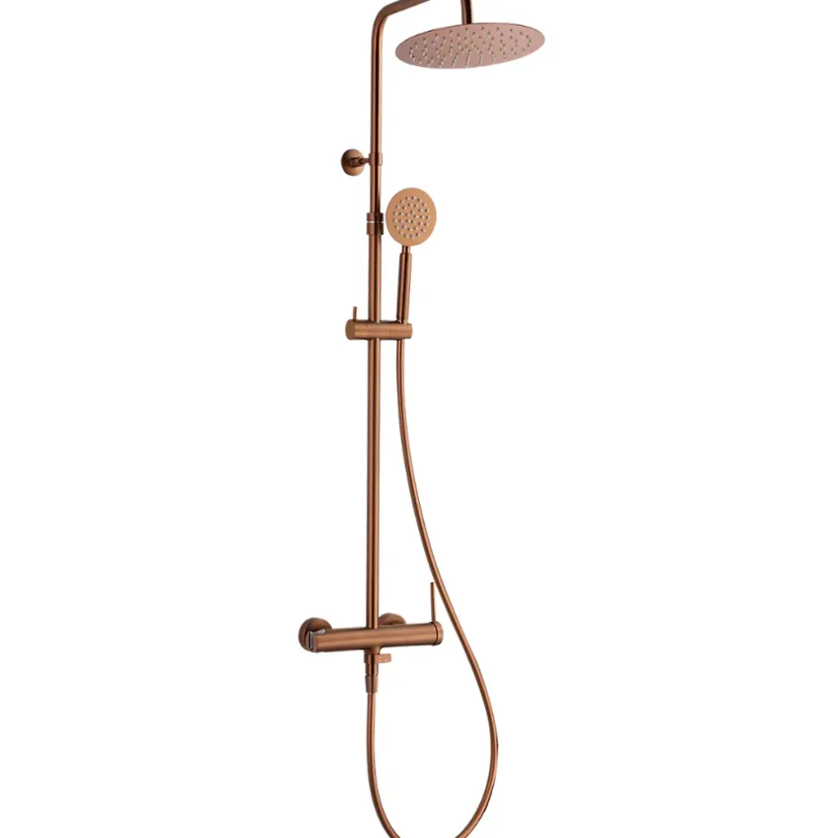 Essebagno Colonne de douche mécanique cuivre brossé 250 Lollipop II