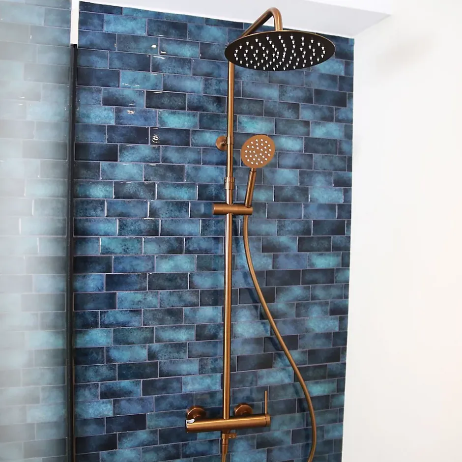 Essebagno Colonne de douche mécanique cuivre brossé 250 Lollipop II