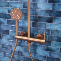 Essebagno Colonne de douche mécanique cuivre brossé 250 Lollipop II
