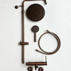 Essebagno Colonne de douche mécanique cuivre brossé 250 Lollipop II