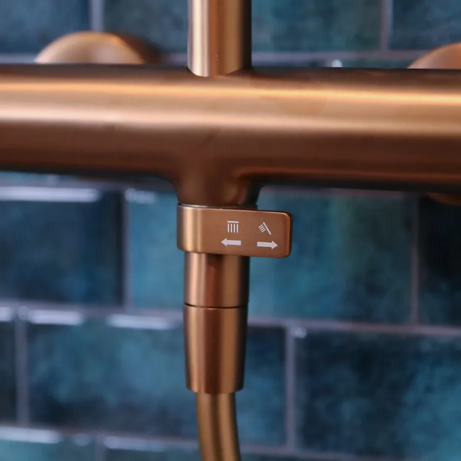 Essebagno Colonne de douche mécanique cuivre brossé 250 Lollipop II