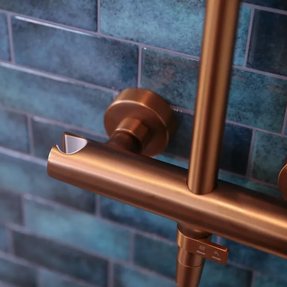 Essebagno Colonne de douche mécanique cuivre brossé 250 Lollipop II