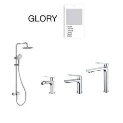 Poalgi Colonne de douche mécanique avec barre extensible SKY BATH chromé série GLORY