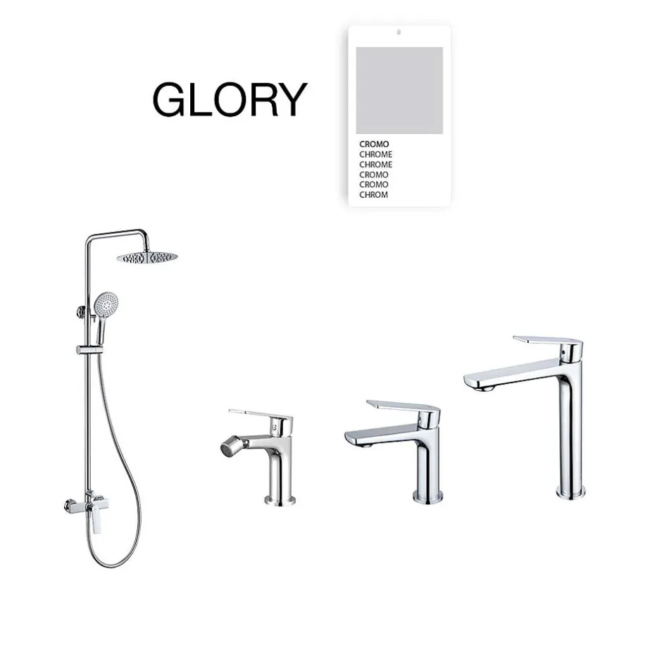 Poalgi Colonne de douche mécanique avec barre extensible SKY BATH chromé série GLORY