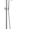 Edouard Rousseau Colonne de douche mécanique avec pommeau + douchette 1 jet + flexible + barre réglable, Chrome, Retro* Colonne De Douche Mécanique