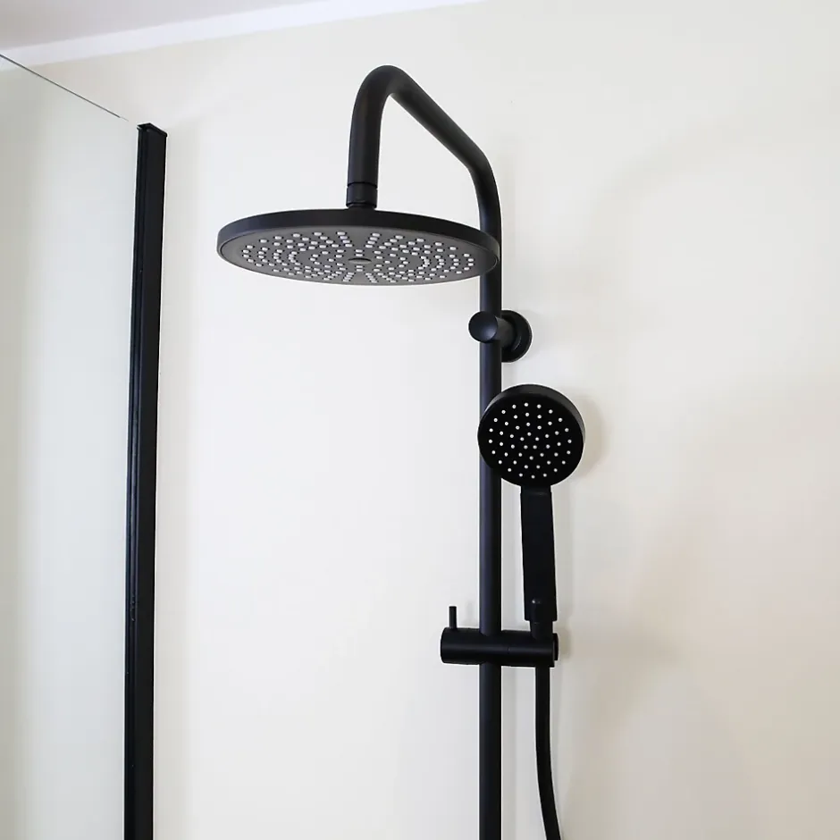 Essebagno Colonne de douche mécanique noire Delice