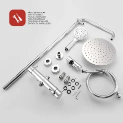Poalgi Colonne de douche mécanique avec barre extensible SKY BATH chromé série PROMISE* Colonne De Douche Mécanique