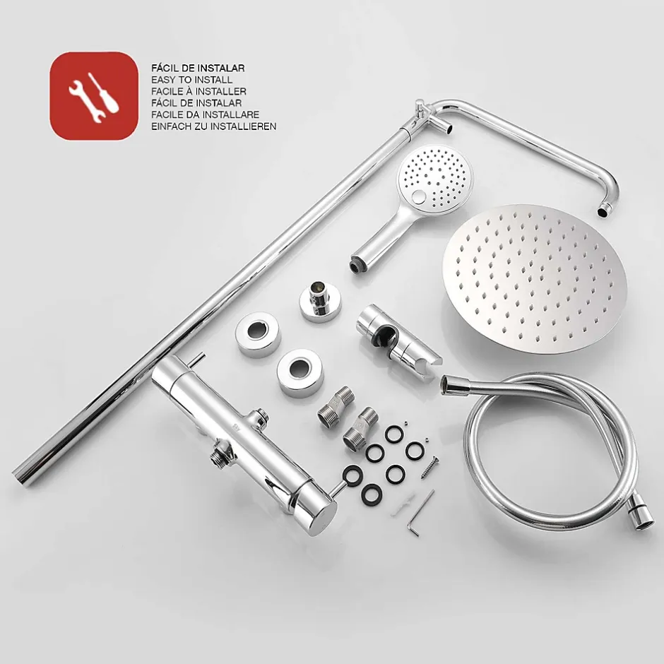 Poalgi Colonne de douche mécanique avec barre extensible SKY BATH chromé série PROMISE* Colonne De Douche Mécanique