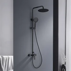 Poalgi Colonne de douche mécanique avec barre extensible SKY BATH noir cristal PVD série GLORY* Colonne De Douche Mécanique