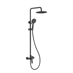 Poalgi Colonne de douche mécanique avec barre extensible SKY BATH noir cristal PVD série GLORY* Colonne De Douche Mécanique