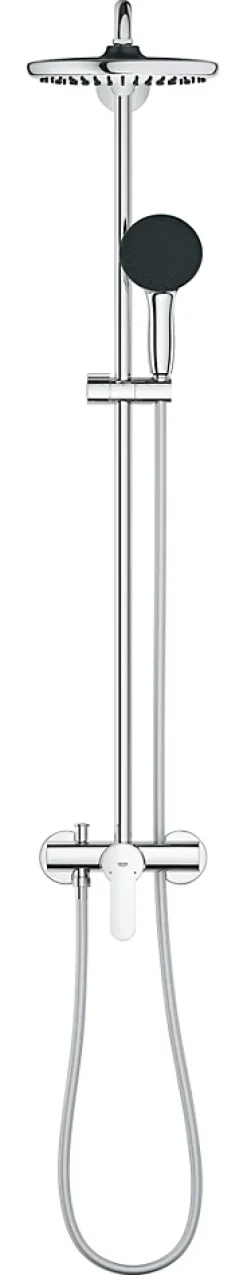 Grohe Colonne de douche mécanique avec douchette + pommeau + flexible + barre chrome, Vitalio Start* Colonne De Douche Mécanique