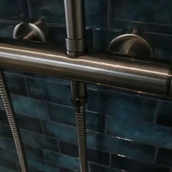 Essebagno Colonne de douche mécanique, gun metal, Esserondo* Colonne De Douche Mécanique