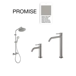Poalgi Colonne de douche mécanique avec barre extensible SKY BATH nickel brossé PVD série PROMISE* Colonne De Douche Mécanique