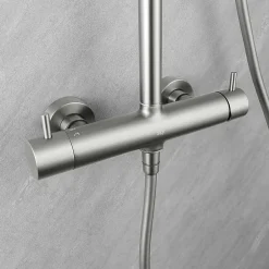 Poalgi Colonne de douche mécanique avec barre extensible SKY BATH nickel brossé PVD série PROMISE* Colonne De Douche Mécanique