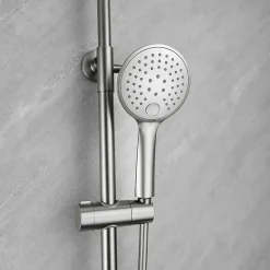 Poalgi Colonne de douche mécanique avec barre extensible SKY BATH nickel brossé PVD série PROMISE* Colonne De Douche Mécanique