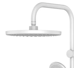 GoodHome Colonne de douche mécanique blanche avec douchette et pomme de tête, Cavally* Colonne De Douche Mécanique