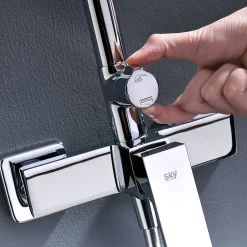 Poalgi Colonne de douche mécanique avec barre extensible SKY BATH chromé série INFINITE* Colonne De Douche Mécanique