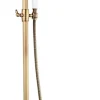 Edouard Rousseau Colonne de douche mécanique avec pommeau + douchette 1 jet + flexible + barre réglable, vieux bronze, Byron