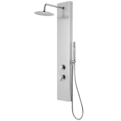 GoodHome Colonne de douche mécanique hydromassante, gris, Tanvia* Colonne De Douche Hydromassante