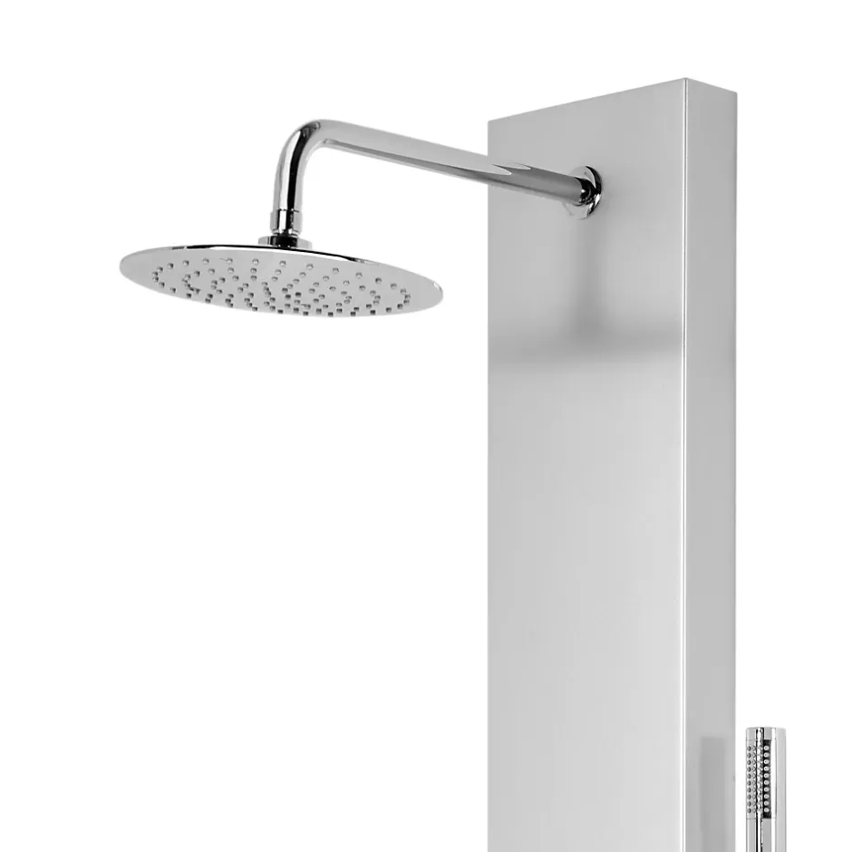 GoodHome Colonne de douche mécanique hydromassante, gris, Tanvia* Colonne De Douche Hydromassante