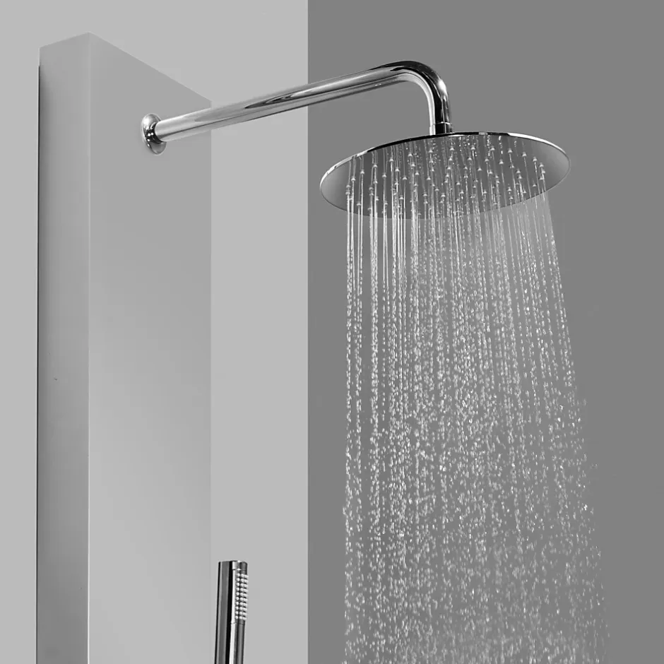 GoodHome Colonne de douche mécanique hydromassante, gris, Tanvia* Colonne De Douche Hydromassante