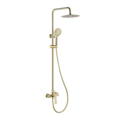 Poalgi Colonne de douche mécanique avec barre extensible SKY BATH or brossé PVD série GLORY* Colonne De Douche Mécanique