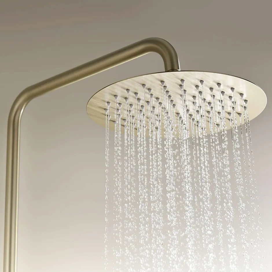 Poalgi Colonne de douche mécanique avec barre extensible SKY BATH or brossé PVD série GLORY* Colonne De Douche Mécanique
