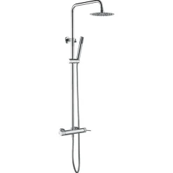Imex Products Colonne de douche mitigeur acier et laiton chrome avec douchette extensible anticalcaire* Colonne De Douche Encastrable