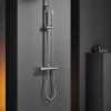Imex Products Colonne de douche mitigeur acier et laiton chrome avec douchette extra plate anticalcaire* Colonne De Douche Encastrable